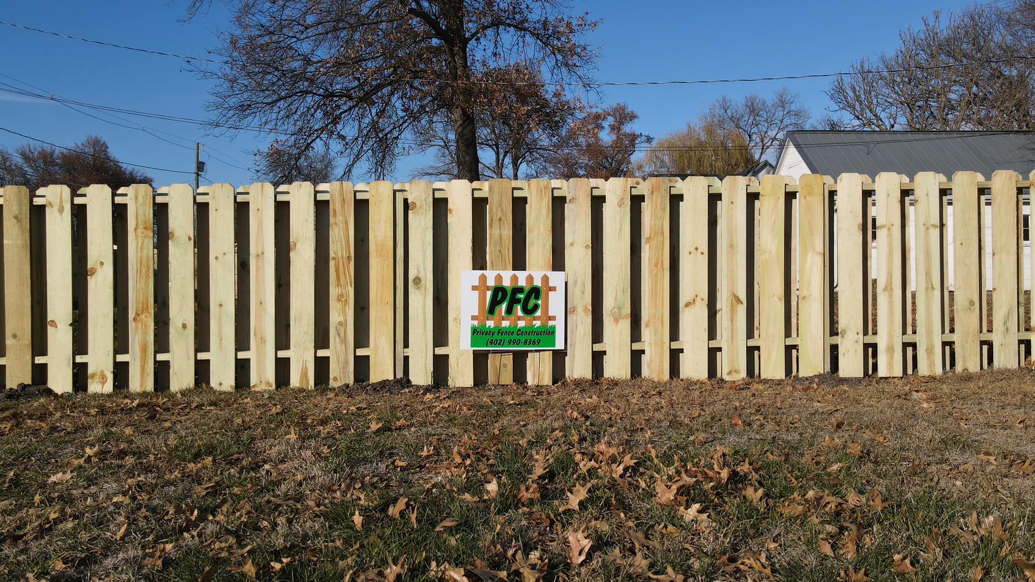 Recent privacy fence installation